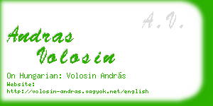 andras volosin business card